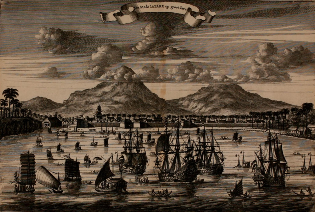 The Historical Development of the Furniture Industry in Indonesia: From the Kingdom Era to the Modern Age 1 View from Sea on the City of Japare (today:Jepara) ca. 1650. In the background you can see the Mount Muria vulcano