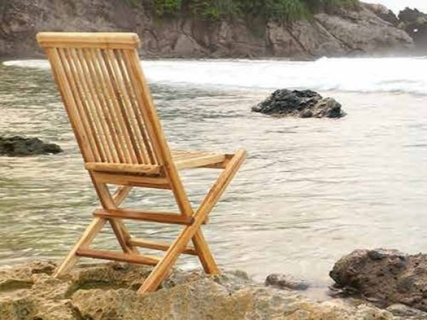 Muebles Asia - Modena Teakwood Folding Chair and Folding Table; Table