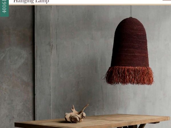Muebles Asia - Water Hyacinth Kubu-kubu Hanging Lamp Red